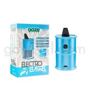 Ooze Electro Barrel Vape 6.75" Glass Dab Rig - Blue - TPCSUPPLYCO