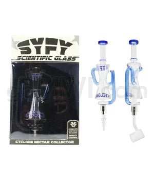 SYFY GOG 10'' Recycler Cyclone w/ Nectar Collectors Blue - TPCSUPPLYCO