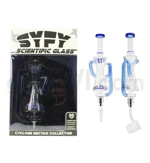 SYFY GOG 10'' Recycler Cyclone w/ Nectar Collectors Blue - TPCSUPPLYCO